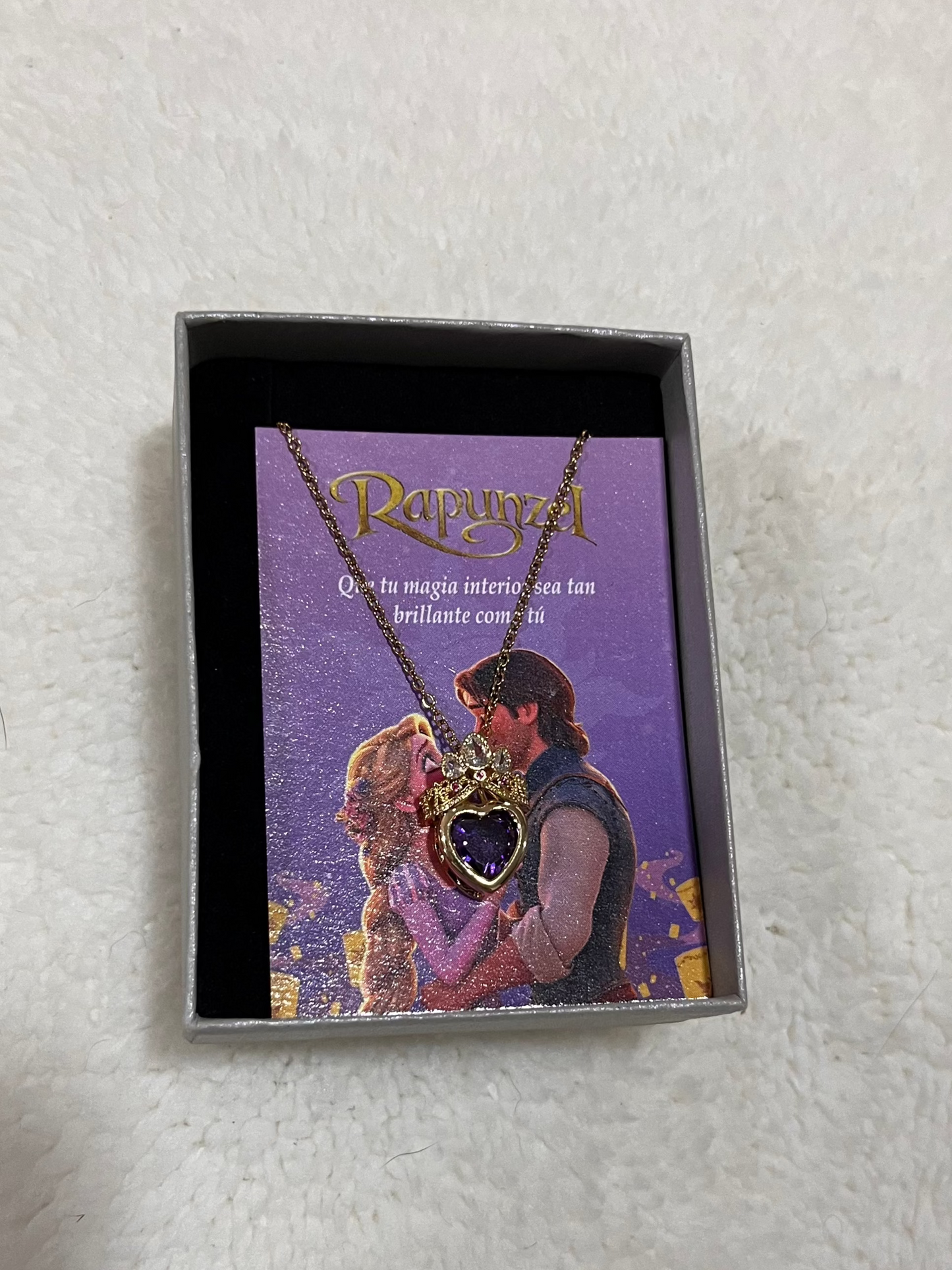 Collar Corazón Rapunzel +CAJA+TARJETA® 🟣