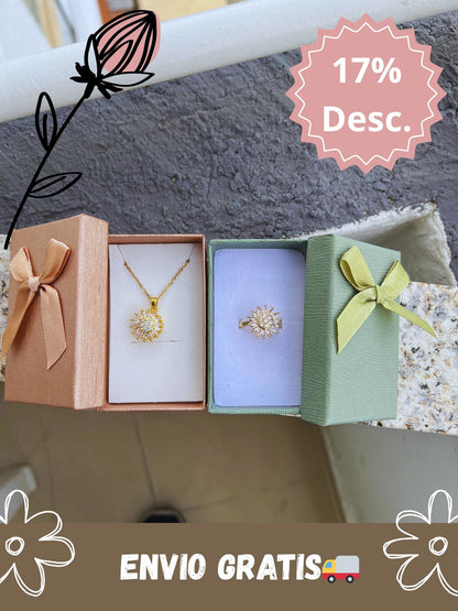 COMBO Girasol Giratorio + Anillo Giratorio + CAJA DE LUJO™ 💍