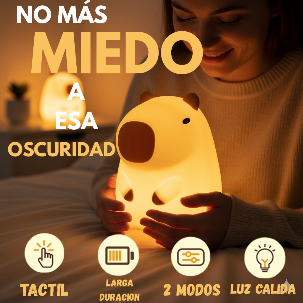 Lámpara de capibara de 2 modos de luz + envió gratis